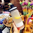 thumbnail image 4 of 1pc Large Capacity Outdoor Water Bottles Portable Plastic Sports Bottle With Tea Infuser Fitness Leak-proof My Shaker Bottle Matte Water Bottle, 4 of 8