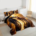 thumbnail image 3 of Feelyou Rustic Horse Animal Bedding Comforter Set, Autumn Jungle Botanical Twin Comforter Sets, Rustic Lake House Reversible Bedding Set, Lightweight Room Decor, 2 Pieces, 3 of 8