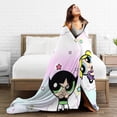 thumbnail image 5 of The Powerpuff Girls Bed Blanket Air Conditioner Quilt Ultra Soft Flannel Blanket All Season Fuzzy Blanket Reversible Fluffy Plush Blanket 60"X50", 5 of 8