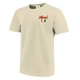 thumbnail image 2 of Men's Image One  Natural Miami Hurricanes Comfort Colors Hand-Drawn Campus Stack T-Shirt, 2 of 3
