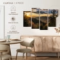 thumbnail image 5 of Elephant Stock Sunrise In Smoky Mountains Wall Art - Horizontal Multi Panel Canvas - Living Room Wall Decor - Nature Multi Panel - Green And Blue Decor - 75" x 48", 5 of 8