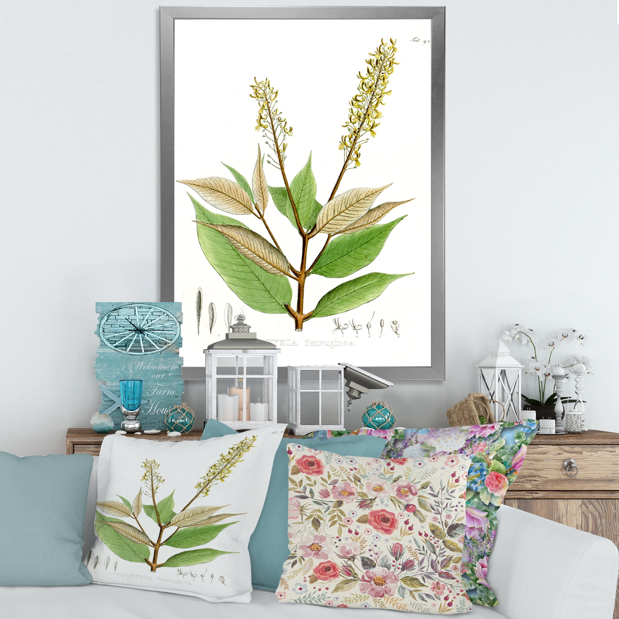 Designart 'Ancient Brazilian Plant V' Traditional Framed Art Print