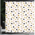 thumbnail image 3 of Ambesonne Abstract Shower Curtain, Modern Dots Brushstrokes, 69"Wx75"L, Pale Coffee Rose and Black, 3 of 4