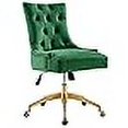 thumbnail image 3 of Modway Regent Tufted Performance Velvet Swivel Office Chair, Gold Emerald, 3 of 4