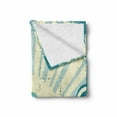 thumbnail image 2 of Dolphin Soft Flannel Fleece Throw Blanket, Nautical Inspirations in Dolphins with Rising Sun and Swirled Ocean Waves, Cozy Plush for Indoor and Outdoor Use, 50" x 60", Teal Pale Yellow, by Ambesonne, 2 of 6