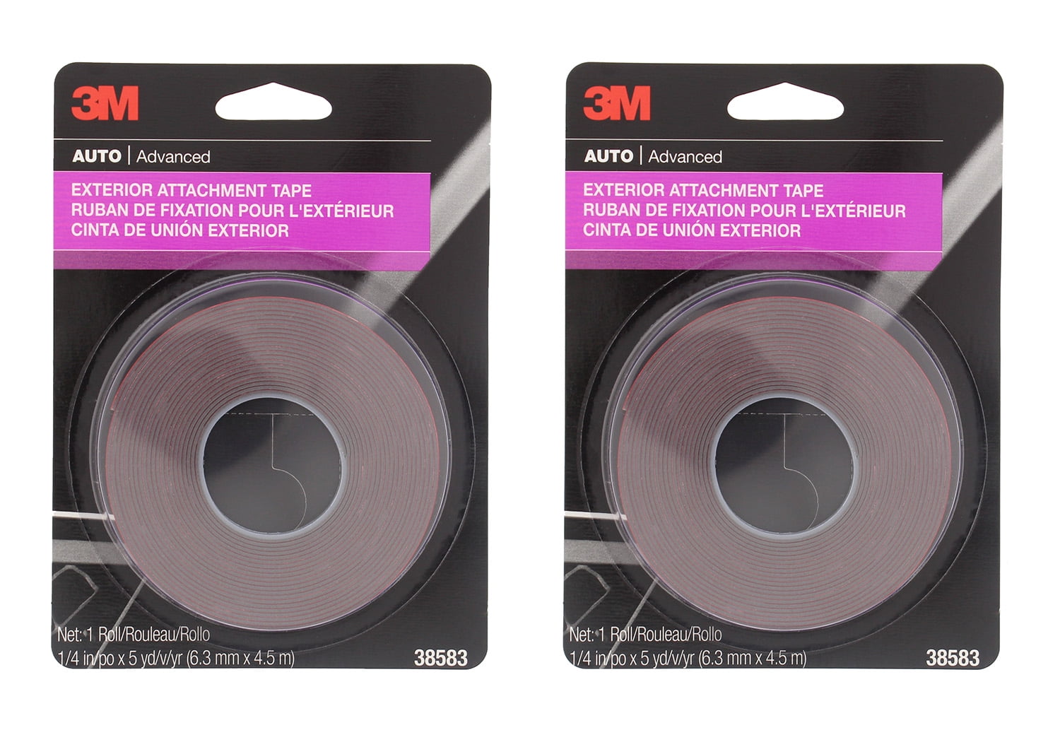 3M 38583 1/4" x 15� Exterior Attachment Tape (2 Pack 3M 38583 1/4" x 15� Exterior Attachment Tape (2 Pack