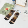 thumbnail image 7 of Fuzoiu Cat In Sun Hat Print Adult Socks, Crew Moisture-wicking Socks, Unisex Cushion Crew Socks,Casual Sports Ankle Socks, 7 of 7