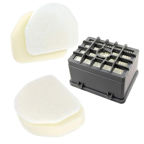 HQRP HEPA   2xFoam&Felt Filter Kit for Shark Rotator XHF450 XFF450 Replacement fits Shark Rotator NV450 / Shark Rocket NV480 Series Professional Upright Vacuums (HEPA - 2.75" H)