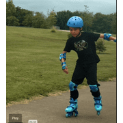 Roller Derby Boys Switch 2-in-1 Combo Adjustable Skate Size Medium (13-3) with Protective