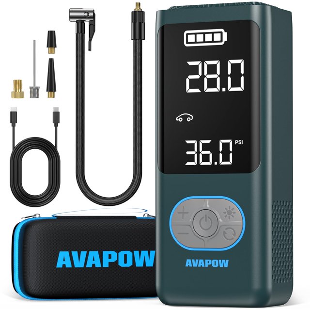 Inflador de neumáticos AVAPOW AP18, compresor de aire portátil, 150 PSI