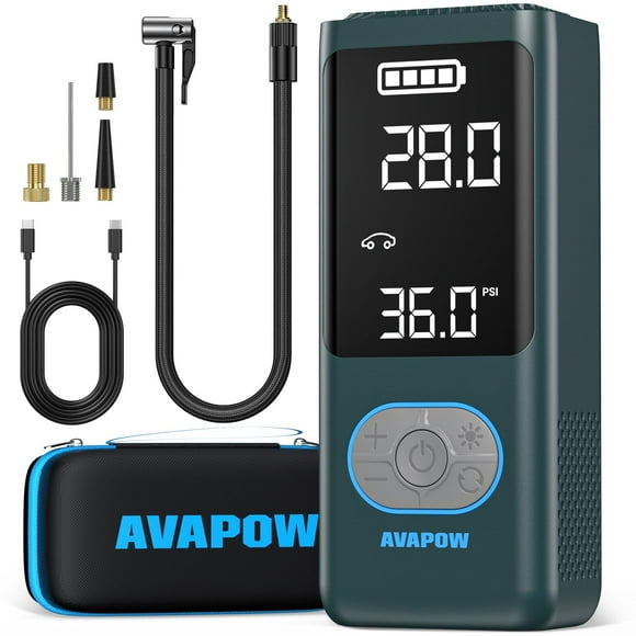 Inflador de neumáticos AVAPOW AP18, compresor de aire portátil, 150 PSI