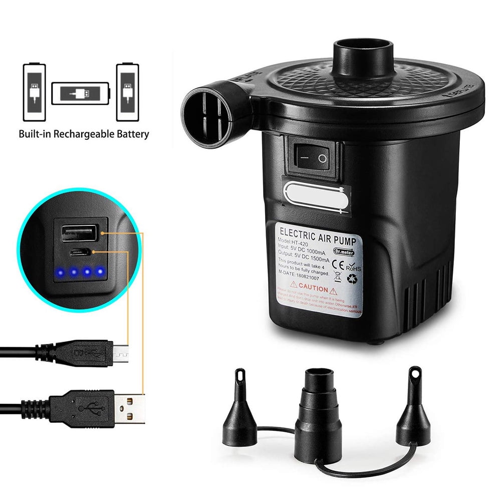 Details about   USB Rechargeable Cordless Electric Air Pump inflatables Deflator Bed Mattress 
