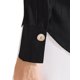 thumbnail image 5 of INSPIRAR CHIC Blusa de satén para mujer con cuello de punto, de manga larga, elegante y casual de negocios, XS, negra, 5 of 6