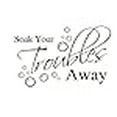 thumbnail image 3 of Lchen Soak Your Troubles Away Wall Sticker PVC Wall Decal Bathroom Background Decor Removable(Black), 3 of 4