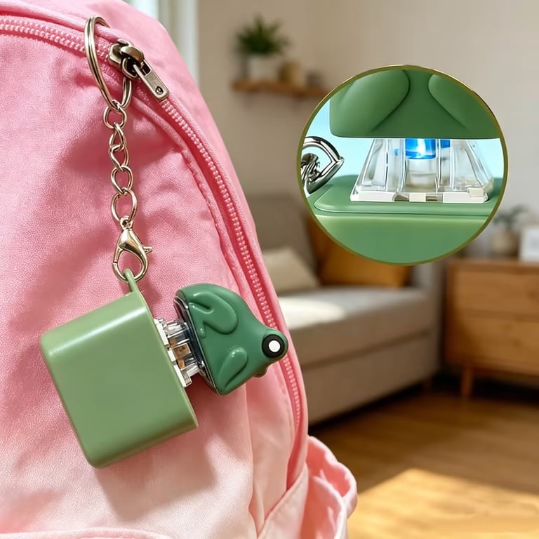 Porte-clés grenouille drôle, clavier grenouille Rechargeable, Fidget Clicker, son grenouille/cochon, avec lumière LED pour soulager le Stress Porte-clés grenouille drôle, clavier grenouille Rechargeable, Fidget Clicker, son grenouille/cochon, avec lumière LED pour soulager le Stress