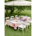thumbnail image 4 of Outdoor Tablecloths with Umbrella Hole & Zipper, Purple Butterfly 54x80 Inch Tablecloth Rectangle, Cute Rainbow Spring Floral Botanical Waterproof Table Cloth, Patio/Pool/Picnic Table Covers, 4 of 8
