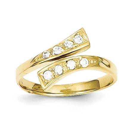 10k Yellow Gold CZ Toe Ring