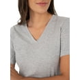 thumbnail image 6 of Time and Tru Women's Essential Short Sleeve V-Neck T-Shirt, 6 of 6