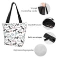 thumbnail image 4 of Fotbe Dachshund Dog Puppy Bolsa de Playa con Estampado, Bolsa de Hombro, Bolsa de Mano Espaciosa, Bolsa de Viaje Ligera, Bolsa de Compras Versátil, 4 of 6