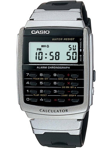 Casio Men S Calculator Watch Black Strap Walmart Com Walmart Com