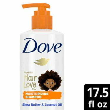 Dove Kids Care Shampoo for Coils, Curls and Waves, Coconut Oil and Shea Butter 17.5 fl oz - Pack of 2