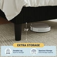 thumbnail image 6 of Allewie Queen Size Upholstered Bed Frame with Vertical Channel Tufted Headboard, Soft Corduroy Fabric Platform Bed, Black, 6 of 8