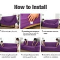 thumbnail image 3 of LAMIRO Solid Color Elastic Sofa Cover for L Shaped Sectional Corner Chaise Longue Sofa Stretch Couch Cover Slipcovers for Living Room, 3 of 7