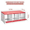 thumbnail image 2 of Chicken Nesting Boxes for Laying Eggs, Metal Chicken Nesting Box with Swing Perch and Roll Out Egg Collection for Chicken Coop, Egg Laying Boxes for Chickens, Hens, Ducks, 2 of 7