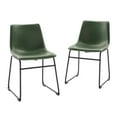 thumbnail image 5 of Walker Edison Urban Industrial Faux Leather Dining Chairs, Set of 2, Green, 5 of 11