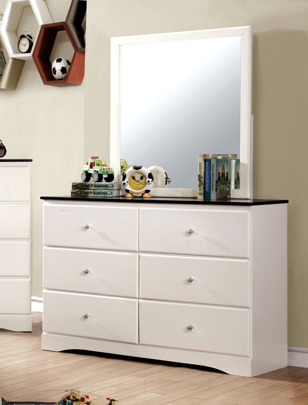 Furniture Of America Aubrey Youth Dresser Mirror Set Multiple