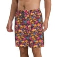 thumbnail image 2 of Logiee Skull blue daisy flower Print Mens Swim Trunks Quick Dry Board Shorts,Breathable Hawaii Beach Shorts Swimwear Bathing Suits-Medium, 2 of 6