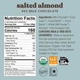 thumbnail image 2 of Chocolate Salted Almond Organic Milk Chocolate Bar, 45% Cacao, 12 Pack | Fair Trade, 2 of 7