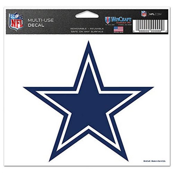 WinCraft NFL Dallas Cowboys Calcomanía de uso múltiple a color, 5" x 6"