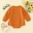 thumbnail image 4 of Vedolay Baby Girls Clothes Ribbed Knit Long Sleeve Button Solid Bodysuit Jumpsuit Coffee,90, 4 of 4