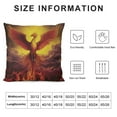 thumbnail image 6 of Nawypu  Fantasy Phoenix Throw Pillow Covers Fire Burning Rising Phoenix Mystic Bird Cushion Case for Couch, Bed Or Sofa Pillows Case Red 2pcs, 6 of 6