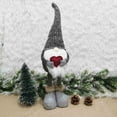 thumbnail image 5 of Pompotops Valentine's Day Decorations Stretch Knitted Faceless Doll Standing Doll Nordic Decorative Gift, Long Leg Plush Gray Gnome, On Clearance, 5 of 6