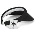 thumbnail image 2 of TOP HEADWEAR Mens Womens Sun Protection Sports Cotton Twill Clip On Golf Tennis Visor, Black, 2 of 3