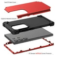 thumbnail image 3 of for Samsung Galaxy S24 Ultra Case, 3 in 1 Heavy Duty Rugged Hybrid Anti Slip Shockproof Hard PC Cover Soft Silicone Bumper Non-Slip Protective Phone Case Cover for Samsung Galaxy S24 Ultra, Red, 3 of 7