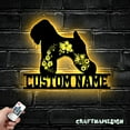 thumbnail image 3 of Craftnamesign Custom FLoral Coated Wheaten Terrier Metal Sign LED Light, Flower Dog Lover Name Sign, 3 of 5
