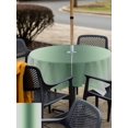 thumbnail image 5 of Outdoor Tablecloths with Umbrella Hole & Zipper, Sage Green Grey Ombre 54x54 Inch Square Tablecloths, Farmhouse Gradient Minimalist Waterproof Table Cloth, Patio/Pool/Picnic Table Covers, 5 of 8