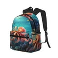 thumbnail image 2 of Haiem Underwater Plant Octopus Lightweight Backpack for School, Classic Basic Water Resistant Casual Daypack for Travel with Bottle Side Pockets, 2 of 8