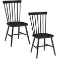 thumbnail image 1 of OSP Home Furnishings Eagle Ridge Traditional Windsor Style Solid Wood Dining Chairs 2-Pack, Black, 1 of 9