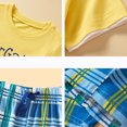 thumbnail image 5 of Infant Boy Clothes Outfit Short Sleeve Cartoon Dinosaur Prints T Shirt Tops Shorts Child Kids Casual 2PC Set Outfits Clothes Yellow,6-7 Years, 5 of 5