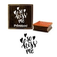 thumbnail image 1 of Printtoo Scrap Diary Card Print So Kiss Me Word Design Square Wooden Rubber Stamp-3 x 3 Inches, 1 of 2