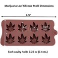 thumbnail image 4 of Moldes de silicona de hoja de marihuana para olla, molde para dulces, chocolate, paquete de 2, 4 of 5