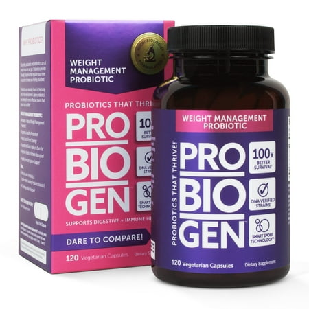 PROBIOGEN Weight Management Probiotic: Smart Spore Technology, DNA Verified, 100X Better Survivability