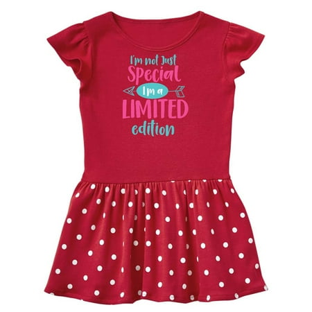 

Inktastic I m Not Special I m Limited Edition - Pink Blue Gift Toddler Girl Dress