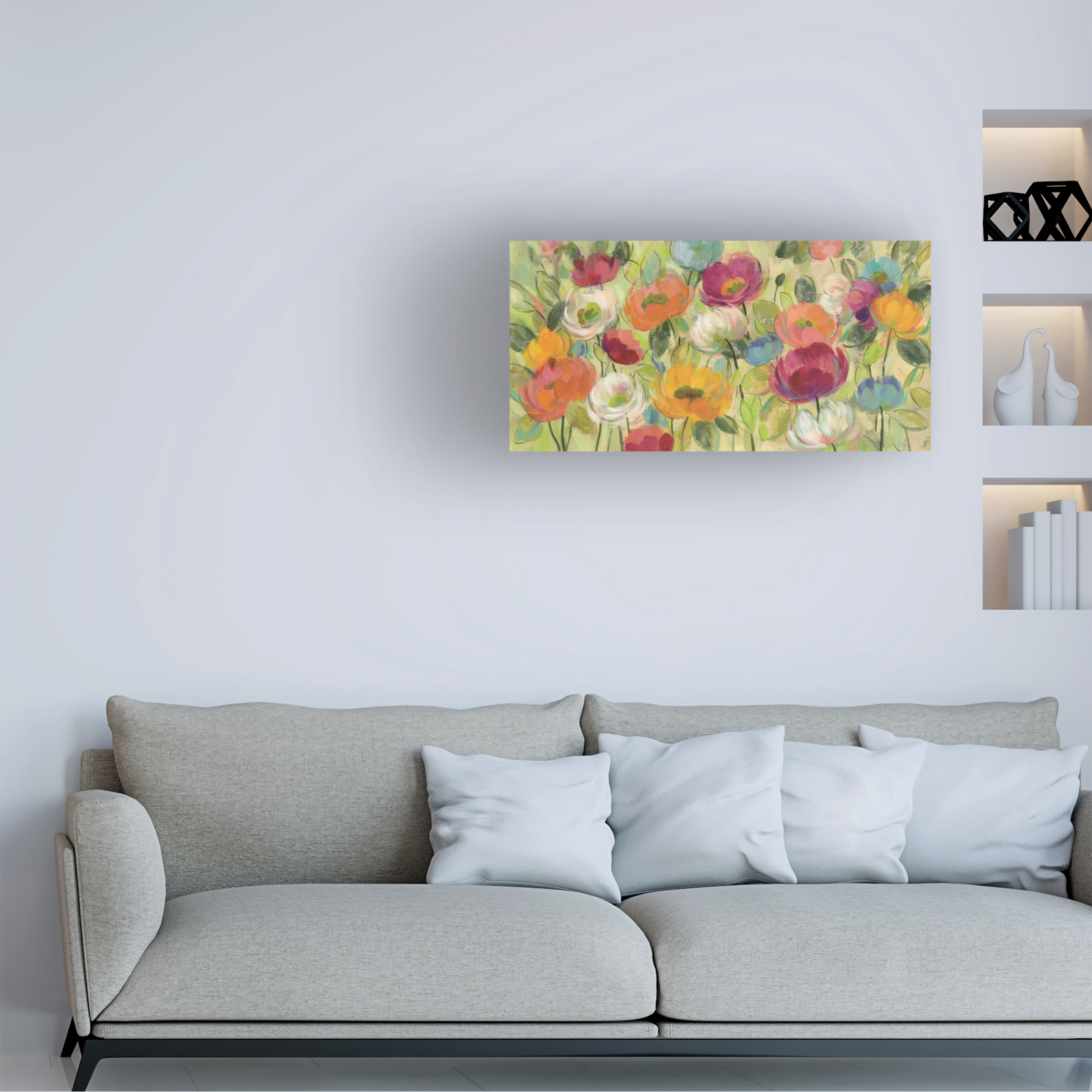 Trademark Fine Art 'Chartreuse Garden' Canvas Art by Silvia Vassileva