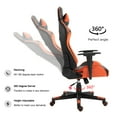 thumbnail image 4 of Gaming Chair Office Desk Chair Ergonomic Reclining Computer Chair Height Adjustable Swivel Recliner with Headrest Lumbar Support, Black Orange, 4 of 7