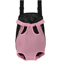 Legs Out Front-Facing Dog Carrier Hands-Free Adjustable Pet Puppy Cat Backpack Carrier for Walking Hiking Bike and Motorcycle (Medium, Pink)